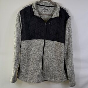 ZYIA Men's Breathable Chest Pocket Quilted Cabin Jacket‎ Olive Ash X-Large